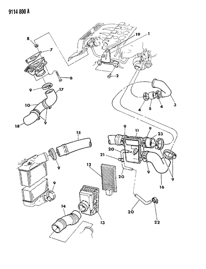 1989 Chrysler TC Maserati Air Cleaner Diagram 1