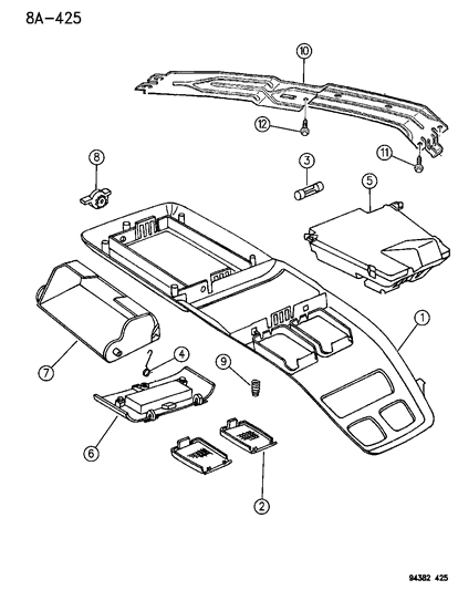 1995 Dodge Dakota Overhead Console Diagram