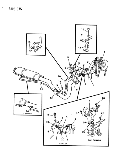 1987 Dodge Dakota Air Pump Tubing Diagram 1