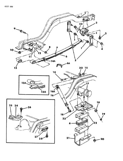 1984 Chrysler Fifth Avenue Suspension - Rear Diagram