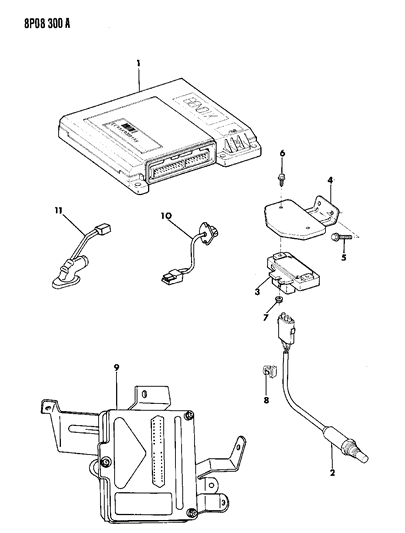 1990 Dodge Monaco Oxygen Sensor Diagram for 4605077