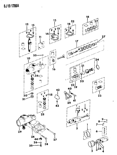 1990 Jeep Comanche Gear - Steering Diagram 2