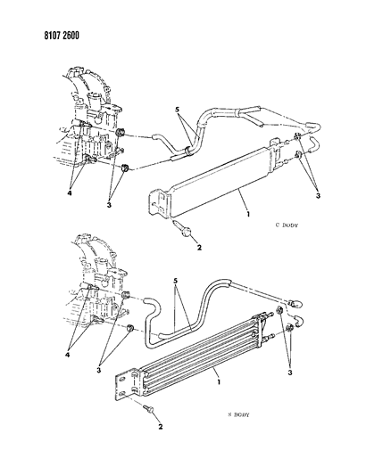 1988 Chrysler New Yorker Base Model Oil Cooler Diagram 2