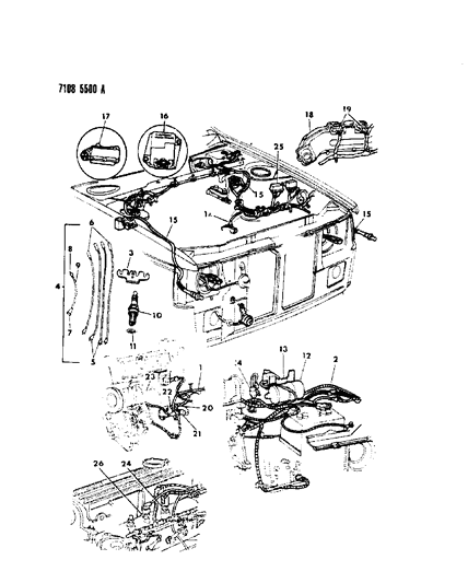 1987 Dodge Charger Wiring Asm Fuel Rail JUMPE Diagram for 4331329