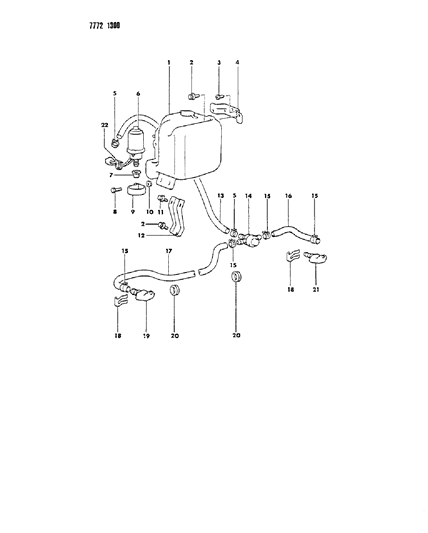 1987 Dodge Raider Headlamp Washer System Diagram