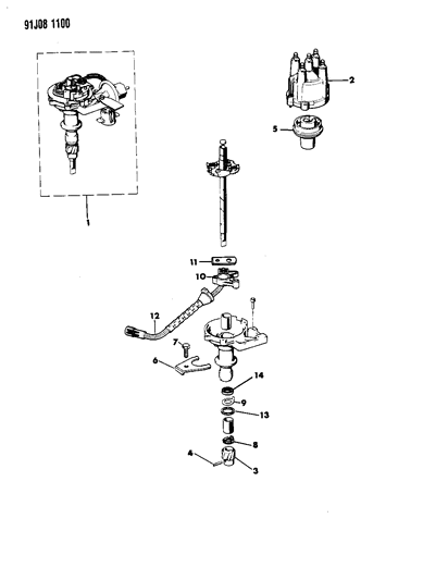 1992 Jeep Cherokee Distributor Diagram 1