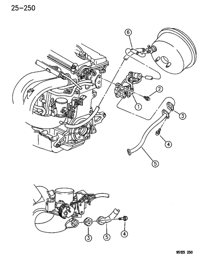 1995 Dodge Stratus EGR System Diagram 1