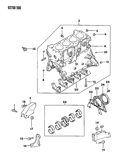 1993 Dodge Colt Cylinder Block Diagram 3