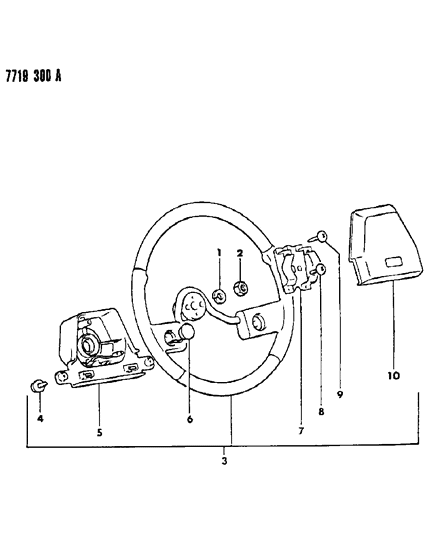 1988 Dodge Raider Steering Wheel Diagram 2