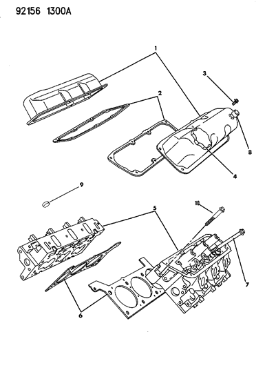 1992 Chrysler Town & Country Cylinder Head Diagram 3