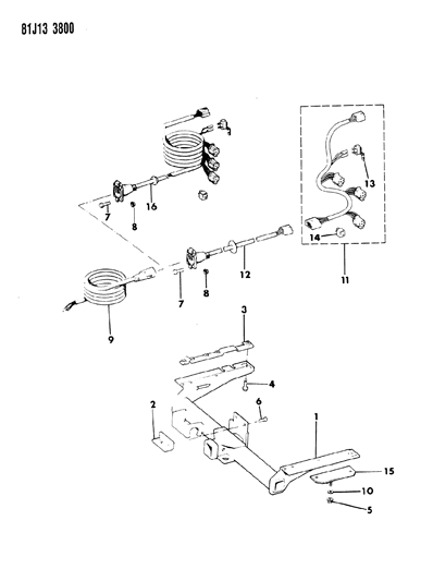 1986 Jeep Wagoneer Hitch - Trailer Diagram 1