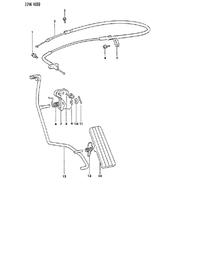 1987 Dodge Raider Accelerator Linkage Diagram