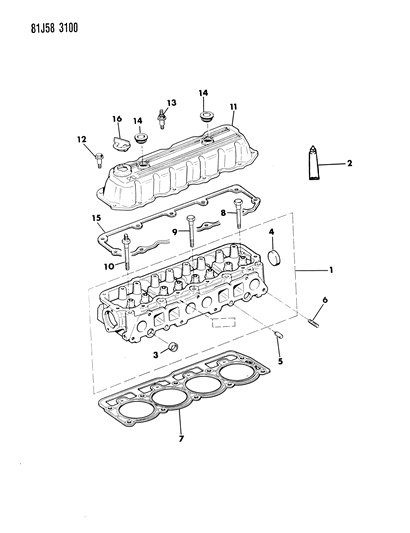 1986 Jeep Wrangler Cylinder Head Diagram 1