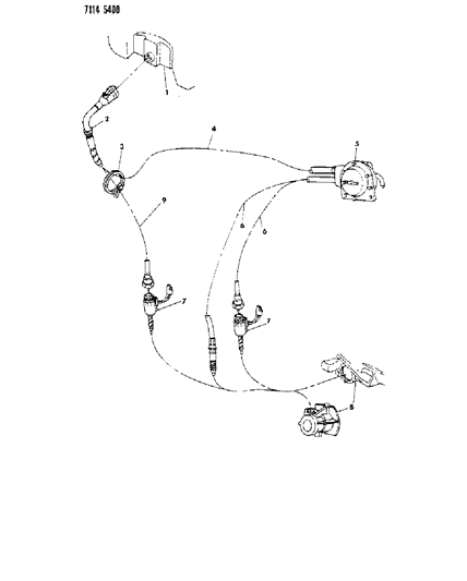 1987 Chrysler Town & Country Speed Control Cables Diagram