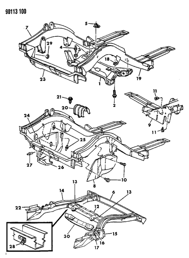 1990 Dodge Omni Frame Diagram