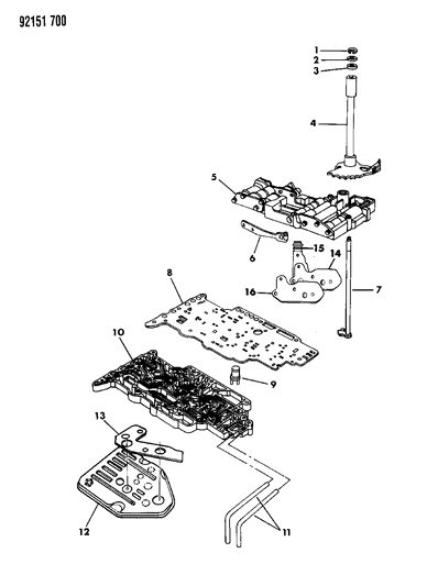 1992 Dodge Dynasty Valve Body Diagram 1