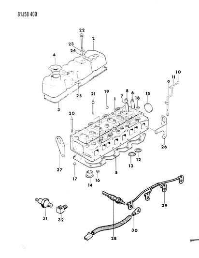 1984 Jeep Wrangler Cylinder Head Diagram 1