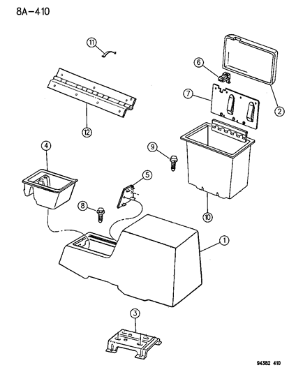 1996 Dodge Dakota Console Diagram