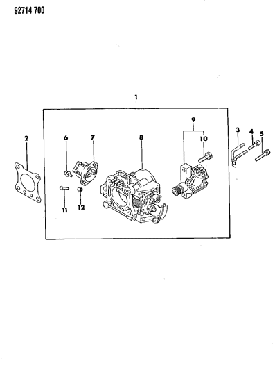 1992 Dodge Colt Servo Package, Idle Speed Control Diagram for MD614351