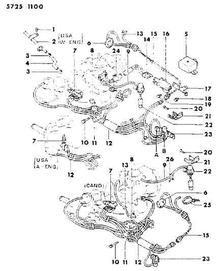 1985 Dodge Ram 50 EGR System Diagram 1