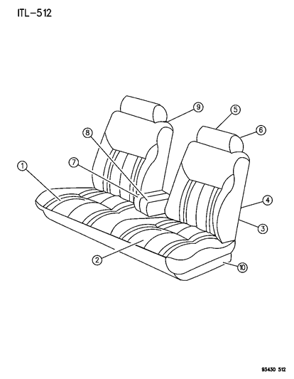 1996 Chrysler Concorde Front Seat Diagram 3