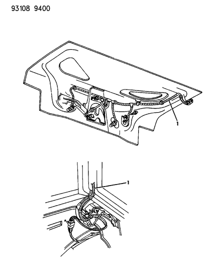 1993 Chrysler LeBaron Wiring - Trunk Diagram