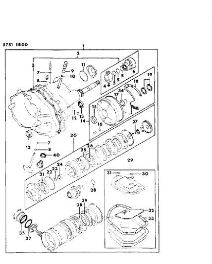 1986 Dodge Colt Seal & Gasket Package, Repair Automatic Transaxle Diagram