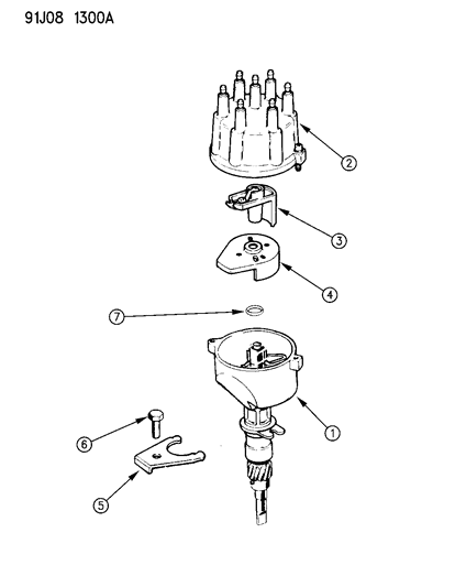 1993 Jeep Grand Wagoneer Distributor Diagram 2