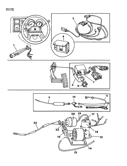 1985 Dodge Diplomat Speed Control - Electronic Diagram 1