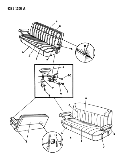 1986 Dodge W350 Rear Seat Diagram