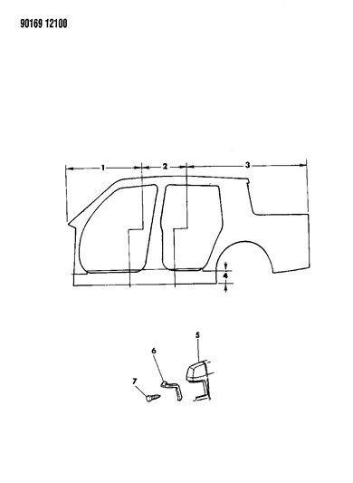 1990 Dodge Dynasty Aperture Panel Diagram