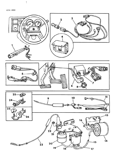 1984 Chrysler Laser Speed Control - Electronic Diagram 1