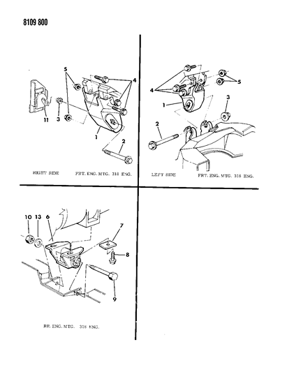 1988 Dodge Diplomat Engine Mounting Diagram