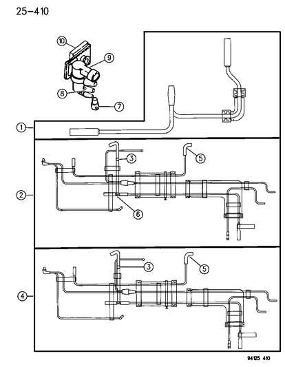 1994 Dodge Shadow Emission Control Vacuum Harness Diagram