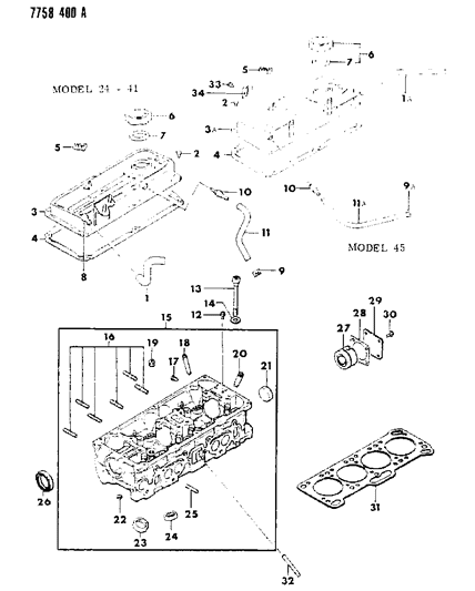 1987 Chrysler Conquest Cylinder Head Diagram 1