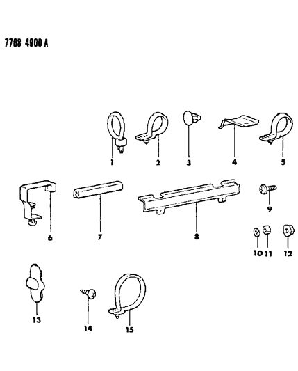 1988 Dodge Ram 50 Attaching Parts - Wiring Harness Diagram