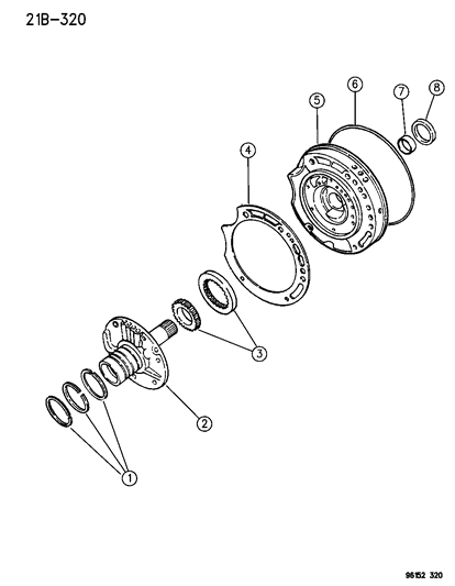 1996 Chrysler Cirrus Oil Pump With Reaction Shaft Diagram