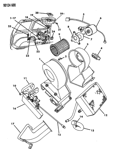 1990 Dodge Caravan Heater Unit Diagram 2