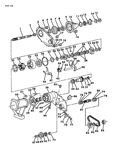 1984 Dodge D250 Case, Transfer Diagram