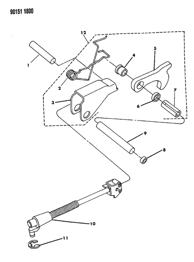 1990 Dodge Grand Caravan Parking Sprag Diagram