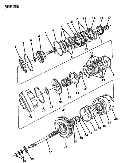 1990 Chrysler New Yorker Clutch, Input Shaft Diagram