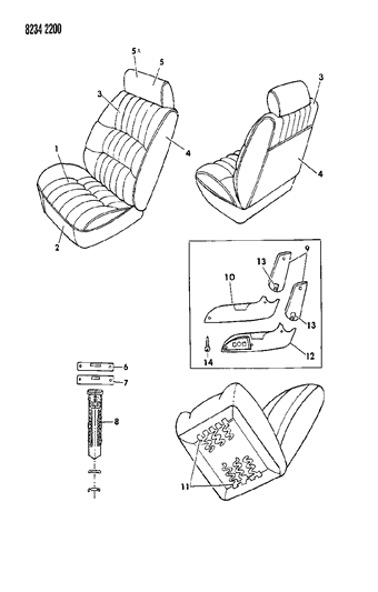 1988 Dodge 600 Front Seat Diagram 2