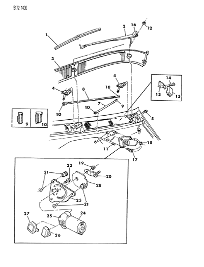 1985 Dodge Caravan Windshield Wiper System Diagram