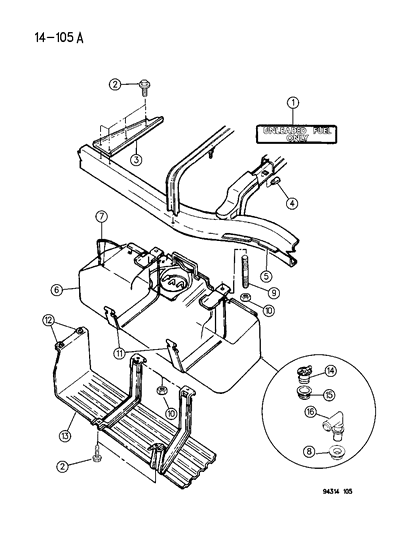 1994 Dodge Dakota Fuel Tank Diagram