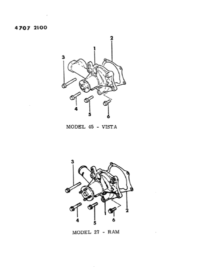 1984 Chrysler Conquest Water Pump Diagram 1