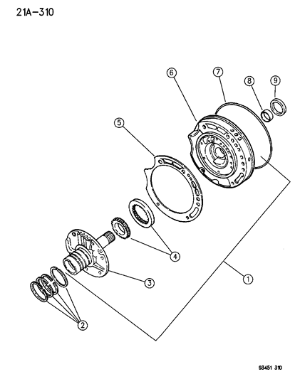 1995 Chrysler LHS Oil Pump With Reaction Shaft Diagram