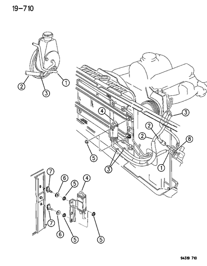 1996 Dodge Ram Van Power Steering Hoses Diagram