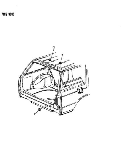 1987 Chrysler Town & Country Plugs Liftgate Diagram