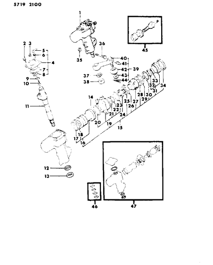 1985 Dodge Ram 50 Gear Box, Power Steering Diagram