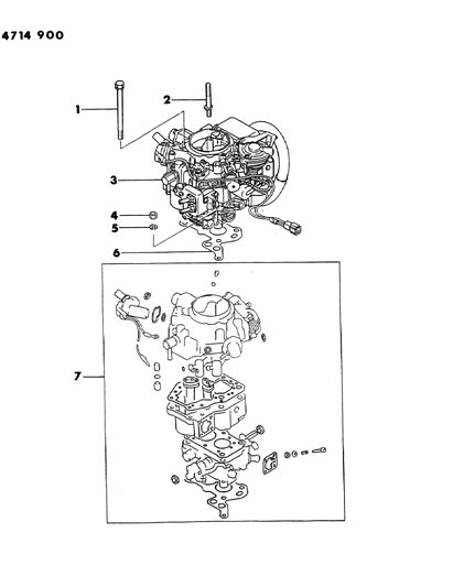 1984 Dodge Colt Carburetor & Gasket Set Diagram 2